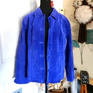 Indigo purple suede vintage jacket